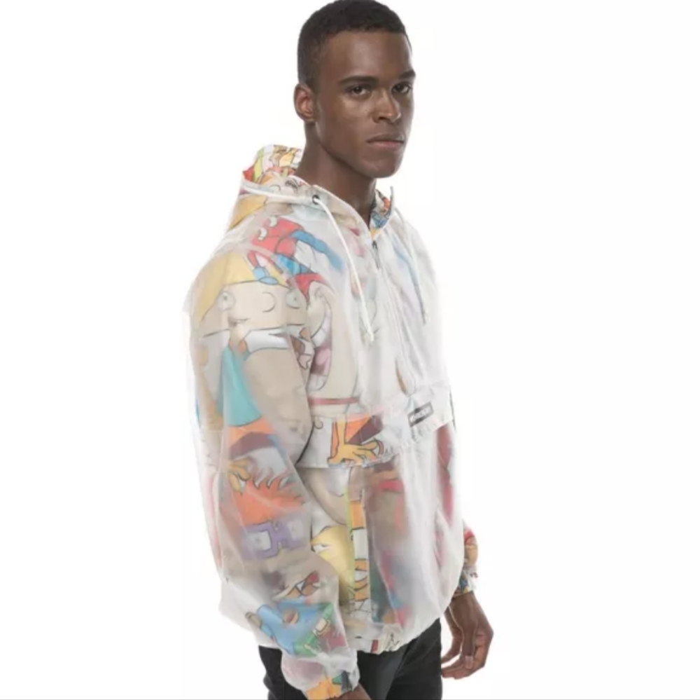 Members Only Translucent Nickelodeon Print Pullover Jacket Size XL - Picture 8 of 16